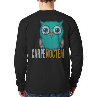 Carpe Seize One's Day Nope The Night Classical Latin Back Print Long Sleeve T-shirt | Mazezy