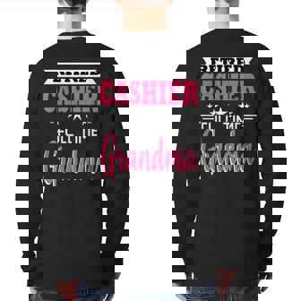 Cashier Retirement Party Store Clerk Coworker Back Print Long Sleeve T-shirt | Mazezy