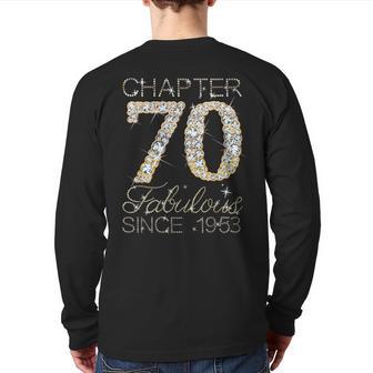 Chapter 70 Fabulous Since 1953 70Th Birthday Queen Diamond Back Print Long Sleeve T-shirt - Monsterry DE