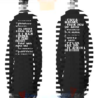 Charisma Giving People Your Full Attention Back Print Long Sleeve T-shirt | Mazezy