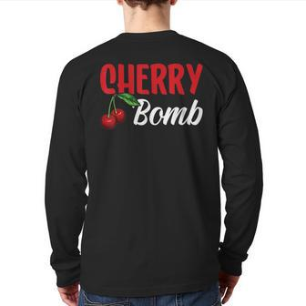 Cherry Bomb I Cherry Back Print Long Sleeve T-shirt - Seseable