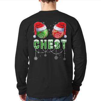 Chestnuts Matching Family Chestnuts Christmas Couples Back Print Long Sleeve T-shirt - Seseable