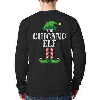 Chicano Elf Matching Family Group Christmas Party Back Print Long Sleeve T-shirt - Monsterry AU