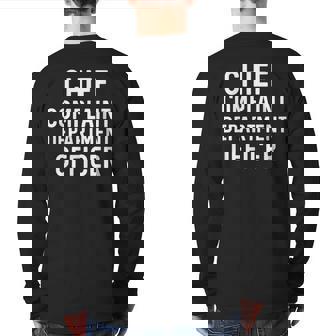 Chief Complaint Department Officer Back Print Long Sleeve T-shirt | Mazezy