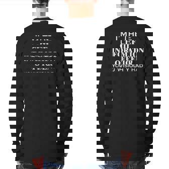 Chief Information Officer Wish You Had Cio Office Back Print Long Sleeve T-shirt | Mazezy