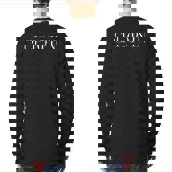 Chopin Frederic Back Print Long Sleeve T-shirt | Mazezy