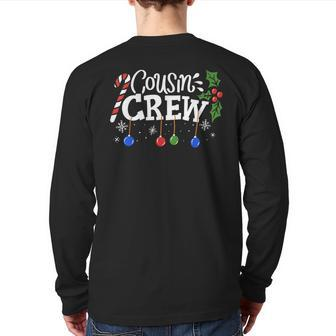 Christmas Cousin Crew Family Feast Party Bauble Present Back Print Long Sleeve T-shirt - Monsterry DE