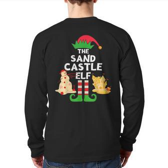 Christmas In July Sandcastle Elf Summer Beach Vacation Party Back Print Long Sleeve T-shirt - Thegiftio UK
