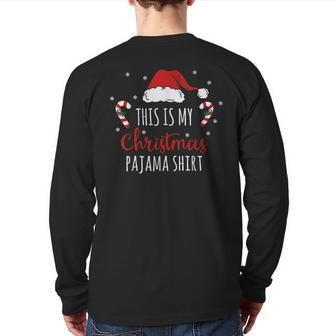 This Is My Christmas Pajama Christmas Back Print Long Sleeve T-shirt - Seseable
