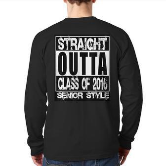Class Of 2016 Senior Back Print Long Sleeve T-shirt | Mazezy