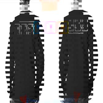 Classic 80S Edm House Dance Club Music Lover Periodic Raver Back Print Long Sleeve T-shirt | Mazezy