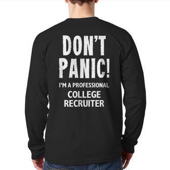 College Recruiter Back Print Long Sleeve T-shirt | Mazezy