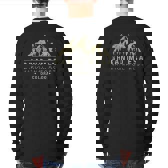 Colorado Souvenir Grand Mesa National Forest Back Print Long Sleeve T-shirt | Mazezy