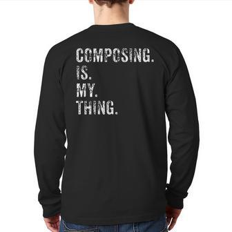 Composer Music Composer Back Print Long Sleeve T-shirt | Mazezy