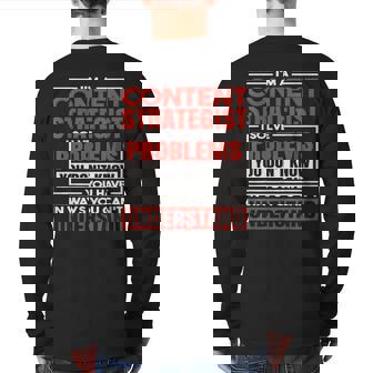 Content Strategist Back Print Long Sleeve T-shirt | Mazezy