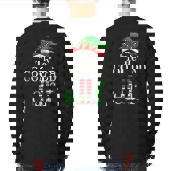 Cool Dad Elf Family Matching Group Christmas Pajama Back Print Long Sleeve T-shirt - Thegiftio