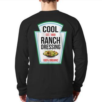 Cool Ranch Dressing Bottle Label Halloween Family Matching Back Print Long Sleeve T-shirt - Thegiftio UK