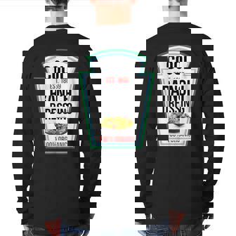 Cool Ranch Dressing Bottle Label Halloween Family Matching Back Print Long Sleeve T-shirt - Thegiftio UK