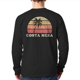 Costa Mesa Ca Vintage 70S Retro Throwback Back Print Long Sleeve T-shirt | Mazezy