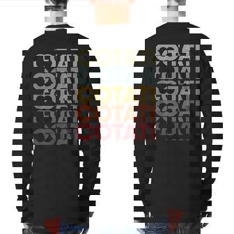 Cotati California Cotati Ca Retro Vintage Text Back Print Long Sleeve T-shirt | Mazezy
