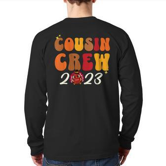 Cousin Crew 2023 Thanksgiving Turkey Family Matching Back Print Long Sleeve T-shirt - Thegiftio UK