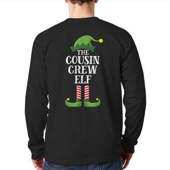 Cousin Crew Elf Matching Family Group Christmas Party Back Print Long Sleeve T-shirt - Monsterry CA