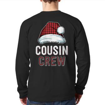Cousin Crew Red Buffalo Plaid Family Matching Christmas Back Print Long Sleeve T-shirt - Seseable