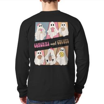 Cute Conchas And Cucuys Ghost Mexican Halloween Back Print Long Sleeve T-shirt - Thegiftio UK