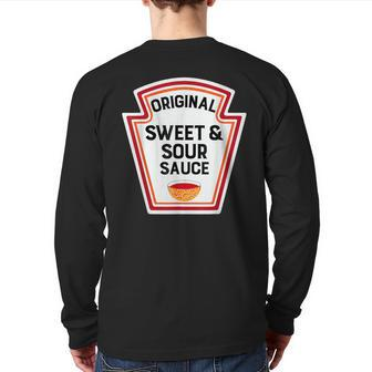 Cute Group Condiments Costume Sweet And Sour Sauce Back Print Long Sleeve T-shirt - Seseable