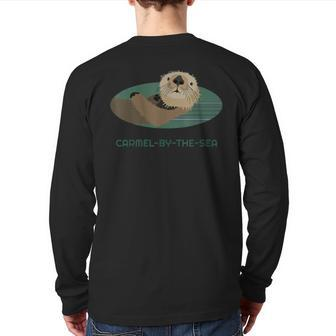 Cute Otter Carmel-By-The-Sea California Coast Resident Back Print Long Sleeve T-shirt | Mazezy