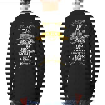 Day Blood Runs Through My Veins Back Print Long Sleeve T-shirt | Seseable UK