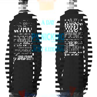 A Day Without Picnicking Picnicking Back Print Long Sleeve T-shirt | Mazezy