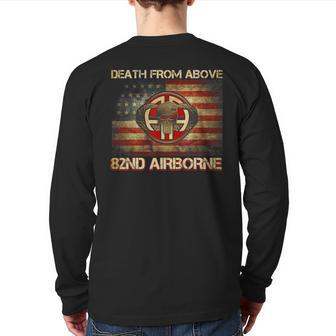 Death From Above 82Nd Airborne Division Veteran Back Print Long Sleeve T-shirt | Mazezy
