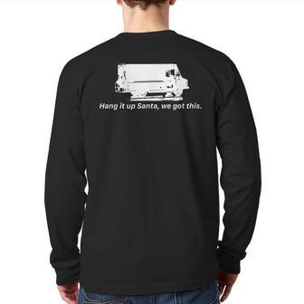 Delivery Driver Christmas Peak Season Back Print Long Sleeve T-shirt | Mazezy