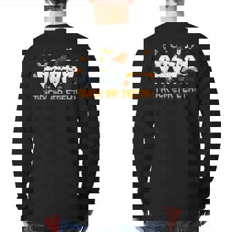 Dental Squad Trick Or Th Dentist Halloween Costume Back Print Long Sleeve T-shirt | Mazezy