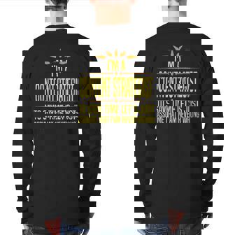 Im A Desk Content Strategist Back Print Long Sleeve T-shirt | Mazezy