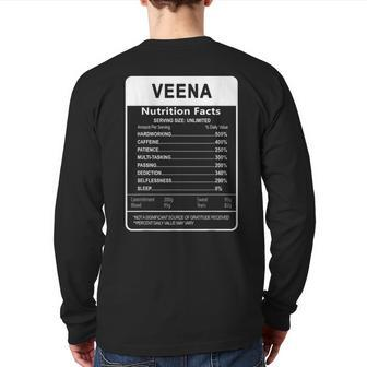 I Destroy Silence Veena Player Vintage Veena Back Print Long Sleeve T-shirt | Mazezy