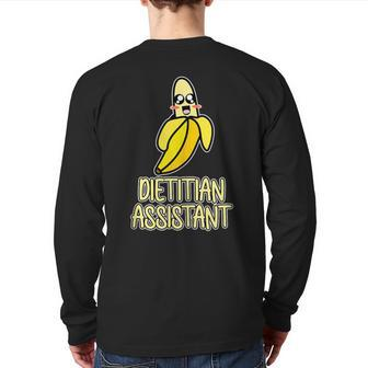 Dietitian Assistant Nutritionist Dietary Diet Lover Graphic Back Print Long Sleeve T-shirt | Mazezy