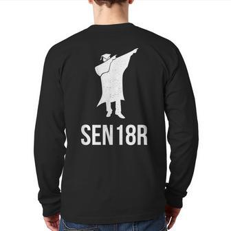 Distressed Senior 2018 Class Of 2018 Back Print Long Sleeve T-shirt | Mazezy