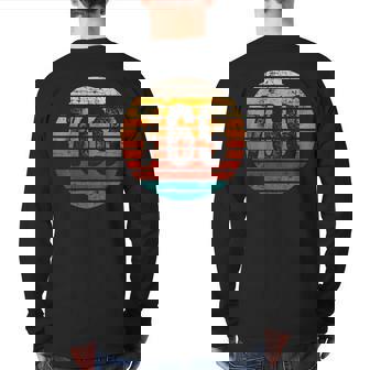 Distressed Vintage Sunset 769 Area Code Back Print Long Sleeve T-shirt | Mazezy