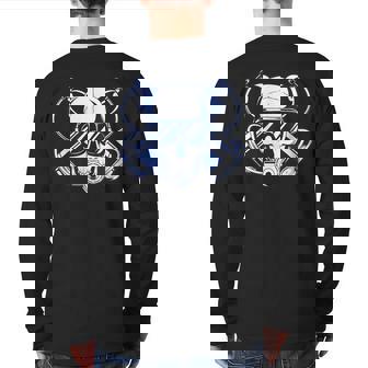 Dive Quotes & Sayings Fearless Scuba Diver Skull Back Print Long Sleeve T-shirt | Mazezy