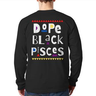Dope Black Pisces Back Print Long Sleeve T-shirt | Mazezy