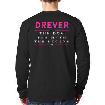 Drever Dog Drever The Myth Back Print Long Sleeve T-shirt | Mazezy