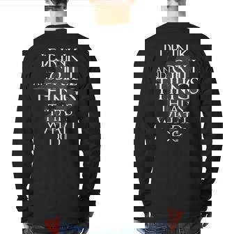 I Drink And Grill Things That's What I Do Bbq Grill Back Print Long Sleeve T-shirt | Mazezy