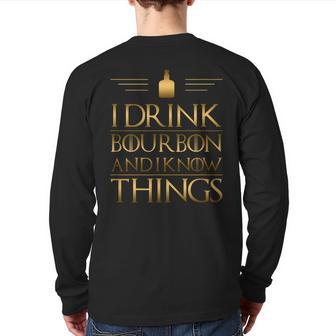Drinking I Drink Bourbon And I Know Things Back Print Long Sleeve T-shirt - Seseable