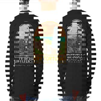 Dry Tortugas National Park Vintage Emblem Back Print Long Sleeve T-shirt | Mazezy