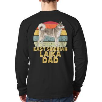 East Siberian Laika Dog Dad Retro My Dogs Are My Cardio Back Print Long Sleeve T-shirt | Mazezy