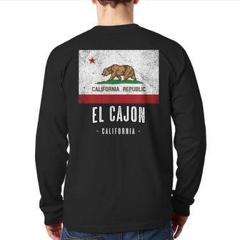 El Cajon California Cali City Souvenir Ca Flag Top Back Print Long Sleeve T-shirt | Mazezy