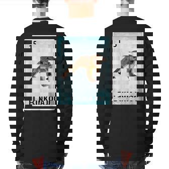 El Kinkajou Mexican Kinkajou Cards Back Print Long Sleeve T-shirt | Mazezy