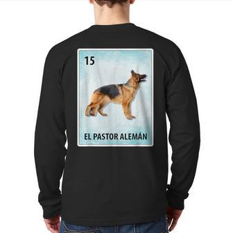 El Pastor Aleman Mexican German Shepard Cards Back Print Long Sleeve T-shirt | Mazezy